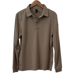 Men’s Mier Long Sleeve Khaki Collard Shirt Small